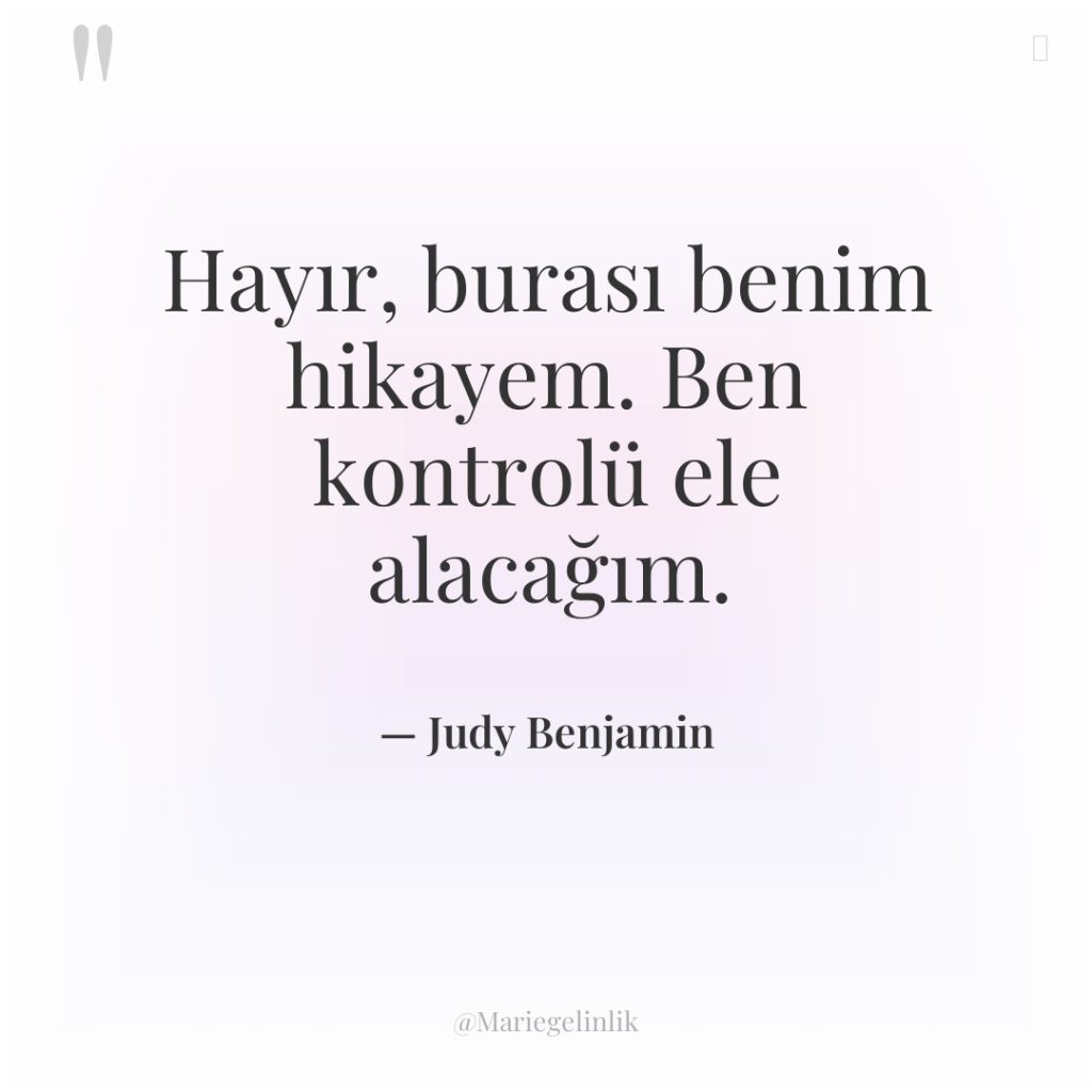 Hayır, burası benim hikayem. Ben kontrolü ele alacağım.