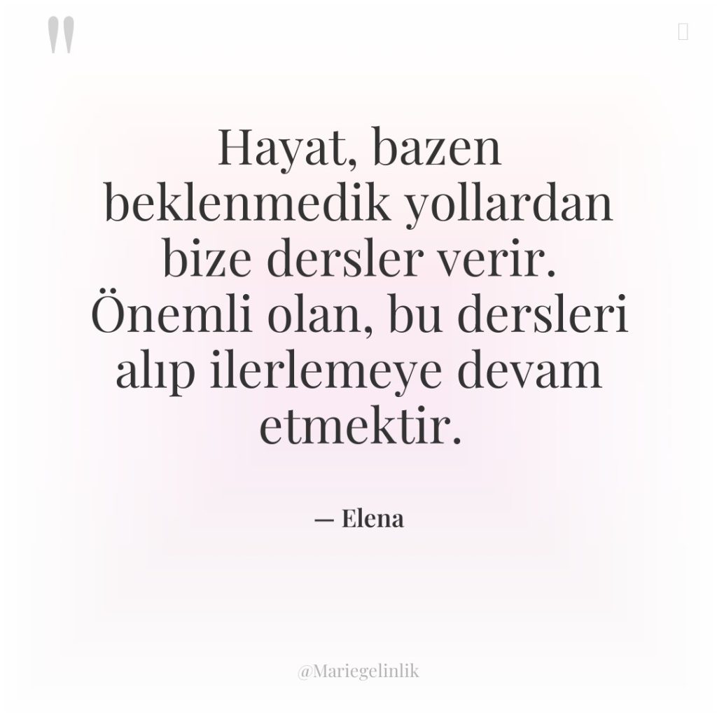 Hayat, bazen beklenmedik yollardan bize dersler verir. Önemli olan, bu…