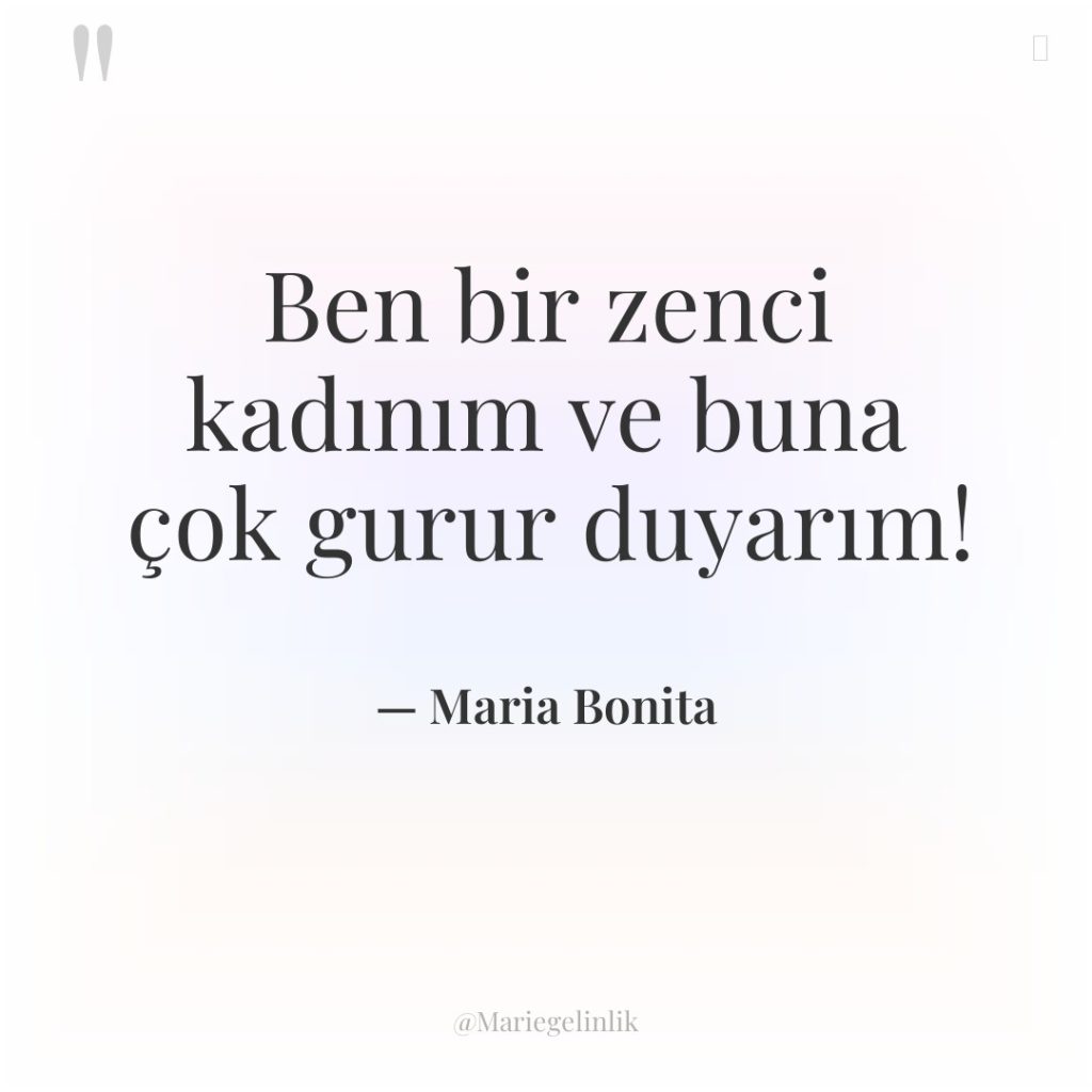 Ben bir zenci kadınım ve buna çok gurur duyarım!