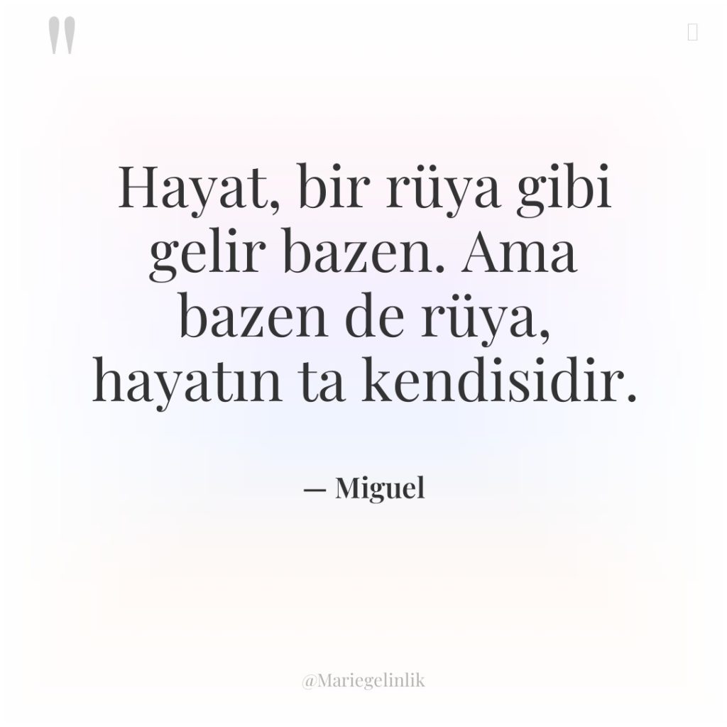 Hayat, bir rüya gibi gelir bazen. Ama bazen de rüya,…