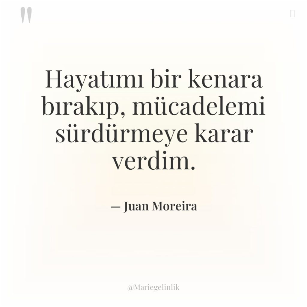 Hayatımı bir kenara bırakıp, mücadelemi sürdürmeye karar verdim.