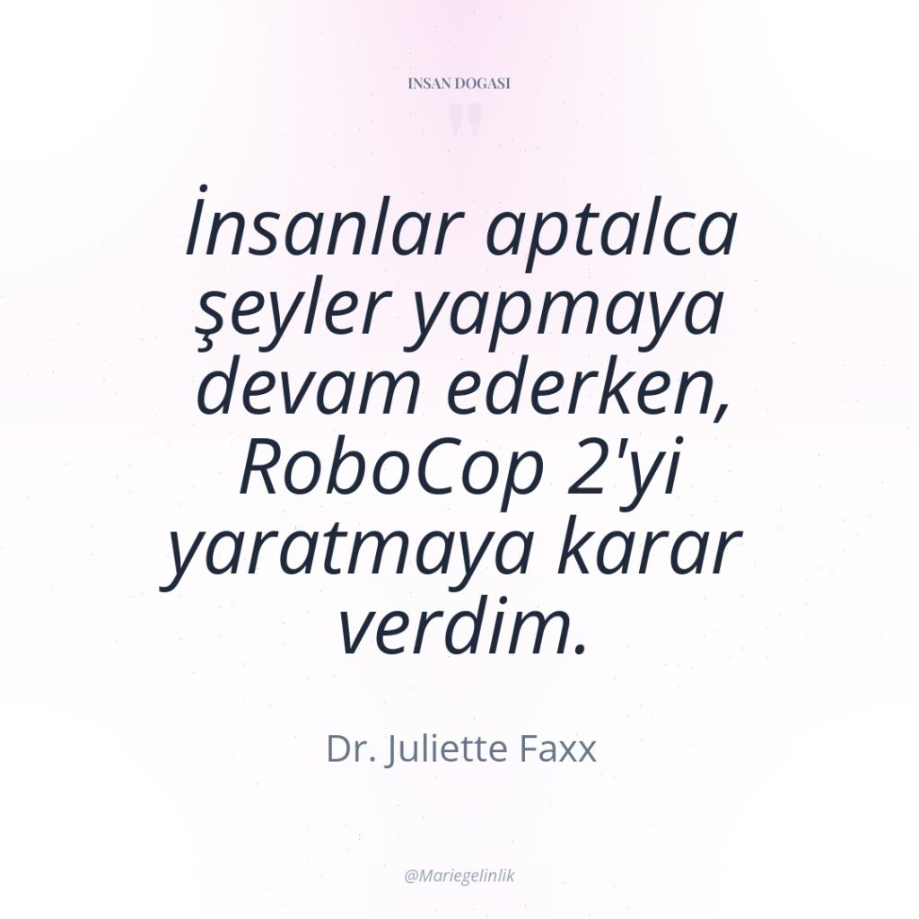 İnsanlar aptalca şeyler yapmaya devam ederken, RoboCop 2’yi yaratmaya karar…