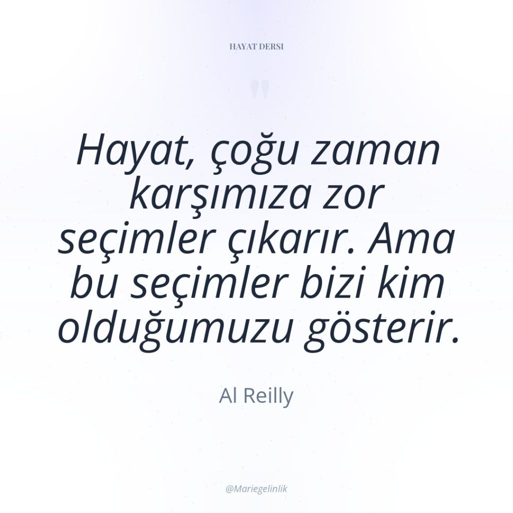 Hayat, çoğu zaman karşımıza zor seçimler çıkarır. Ama bu seçimler…
