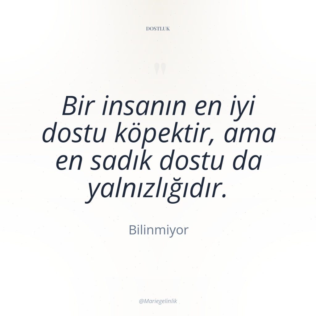 Bir insanın en iyi dostu köpektir, ama en sadık dostu…