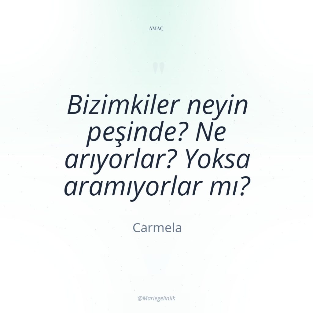 Bizimkiler neyin peşinde? Ne arıyorlar? Yoksa aramıyorlar mı?