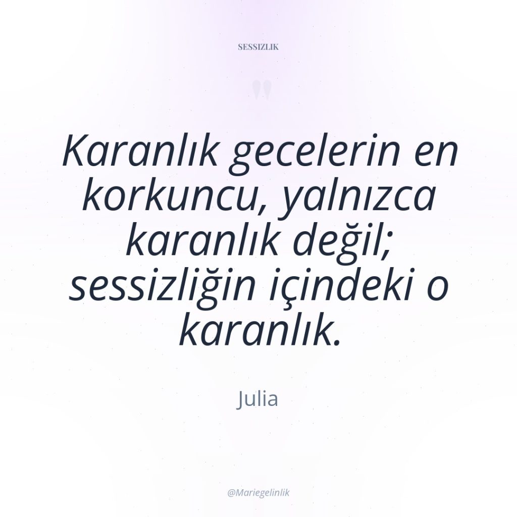 Karanlık gecelerin en korkuncu, yalnızca karanlık değil; sessizliğin içindeki o…