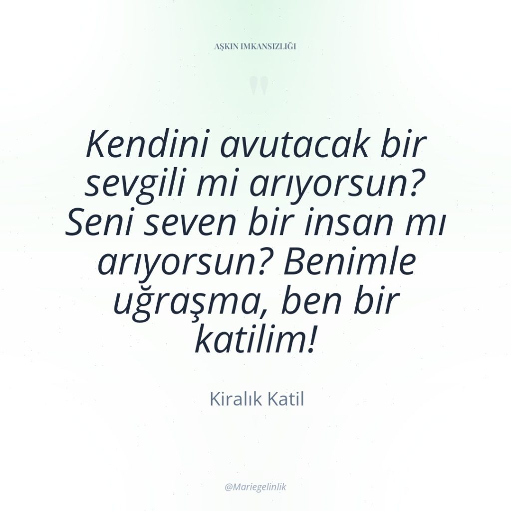 Kendini avutacak bir sevgili mi arıyorsun? Seni seven bir insan…