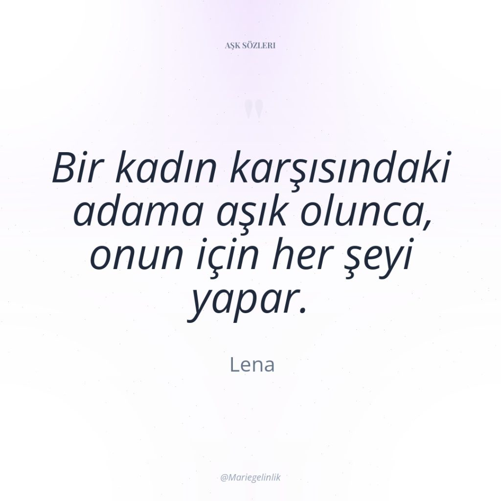 Bir kadın karşısındaki adama aşık olunca, onun için her şeyi…